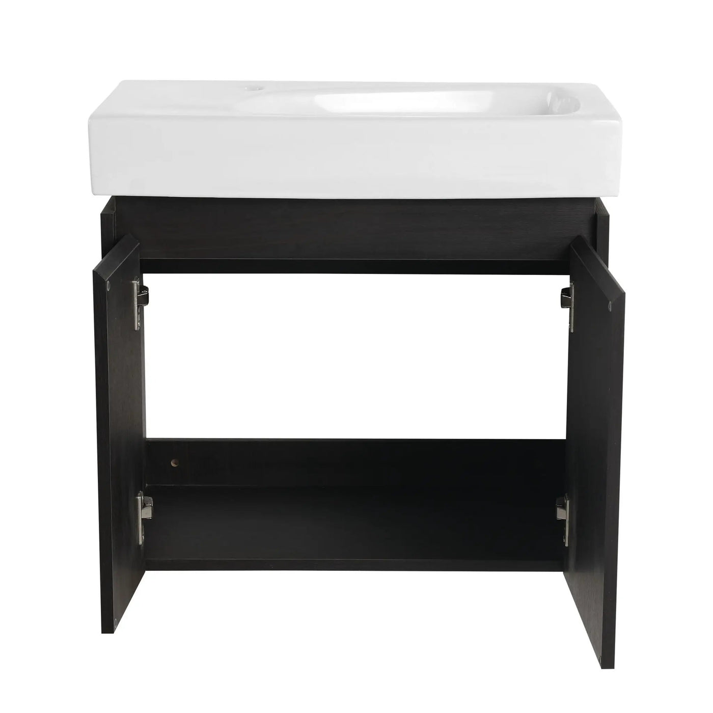 Modern Bathroom Vanity With Ceramic Basin, Wall Mounted Floating Sink Combo, Storage Cabinet by HouseOfZazla