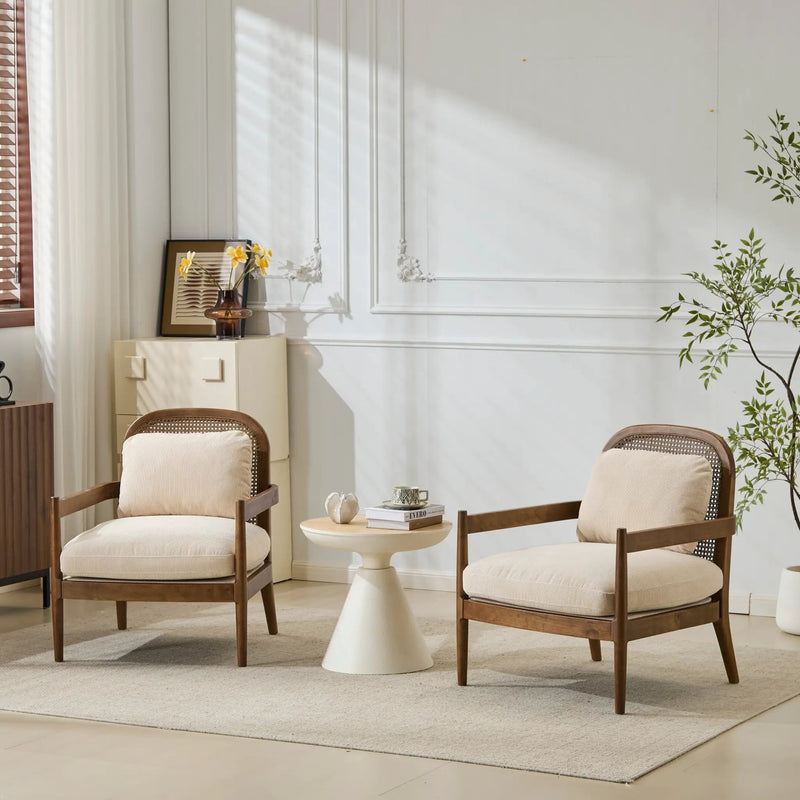 Set of 2 Mid-Century Modern Accent Chairs