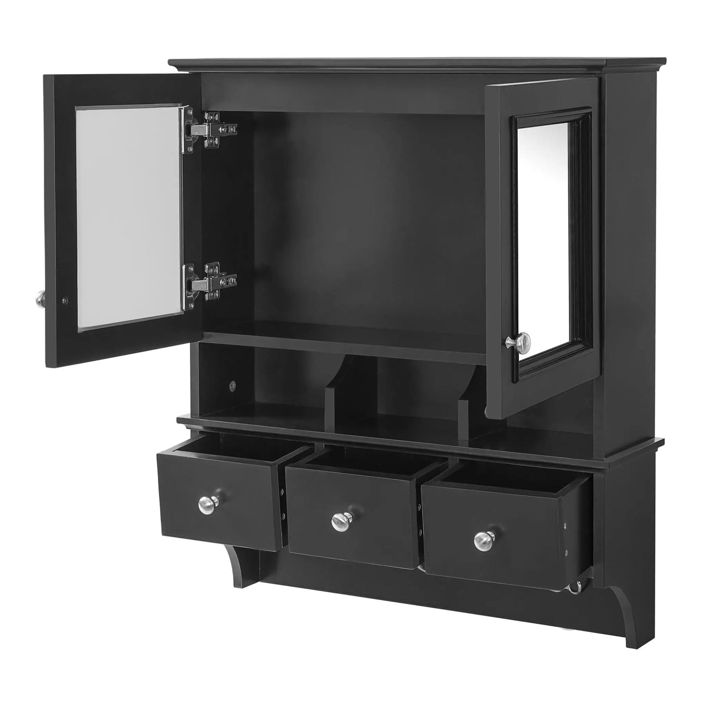 Modern Bathroom Mirror Cabinet With Drawers, Organizer Hooks, And High-Definition Mirrors by Unique Piece Furniture