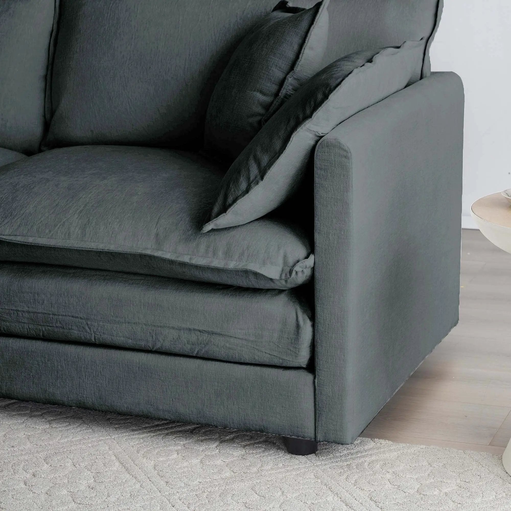 Comfy Deep Single Seat Sofa Upholstered Reading Armchair by HouseOfZazla