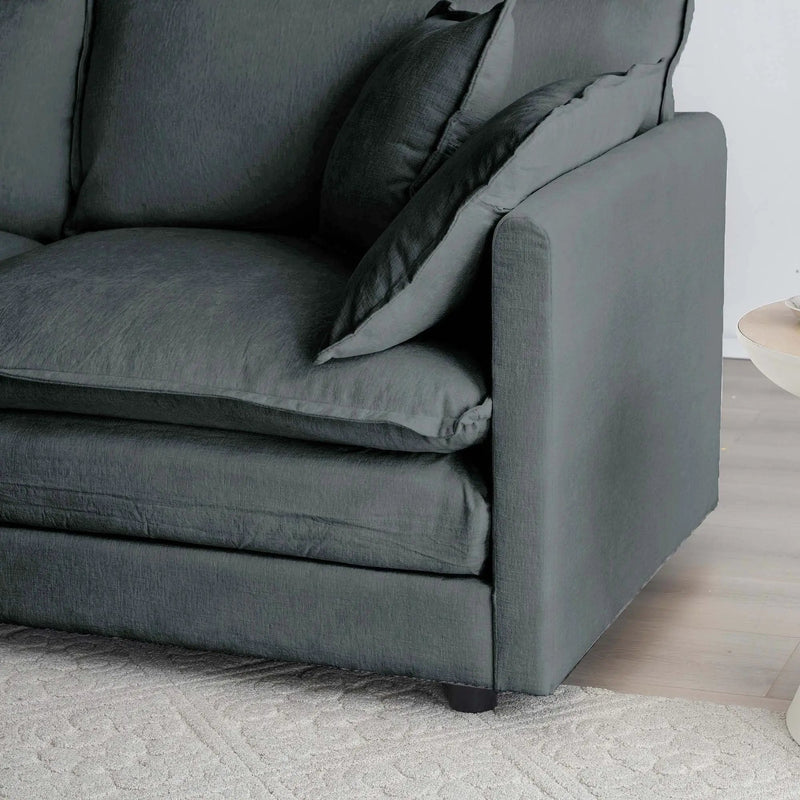 Comfy Deep Single Seat Sofa Upholstered Reading Armchair by HouseOfZazla