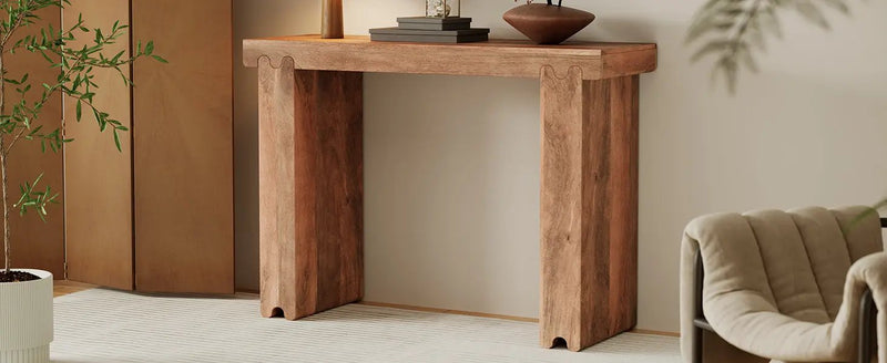 TREXM Console Table in Honey Finish by HouseOfZazla