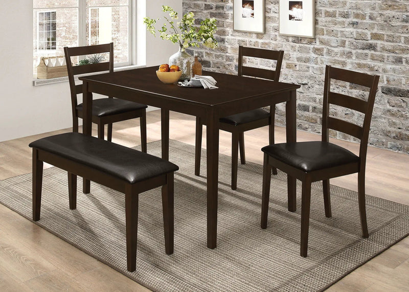 Guillen 5-piece Rectangular Dining Table Set Cappuccino by Unique Piece Furniture