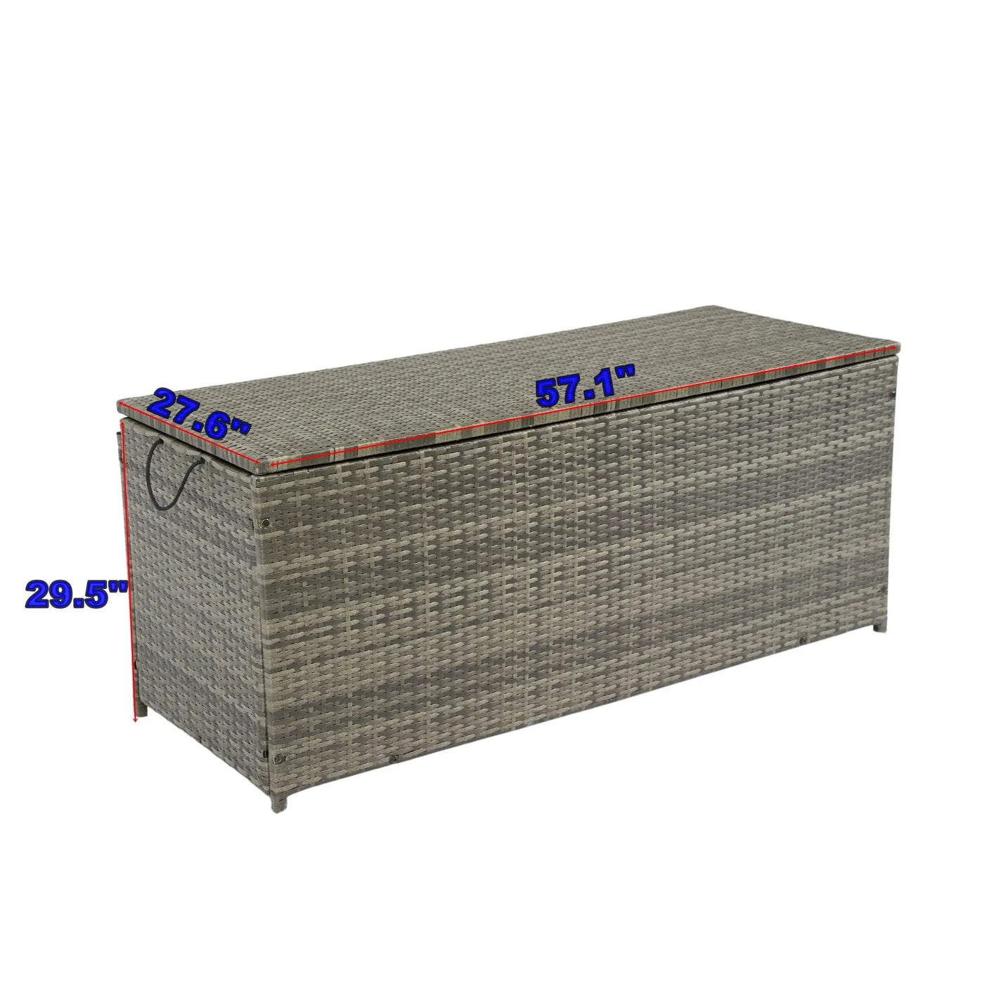 Outdoor Storage Box, Wicker Patio Deck Boxes With Lid, Outdoor Cushion Storage For Kids Toys, Pillows, Towel, Wicker by Unique Piece Furniture