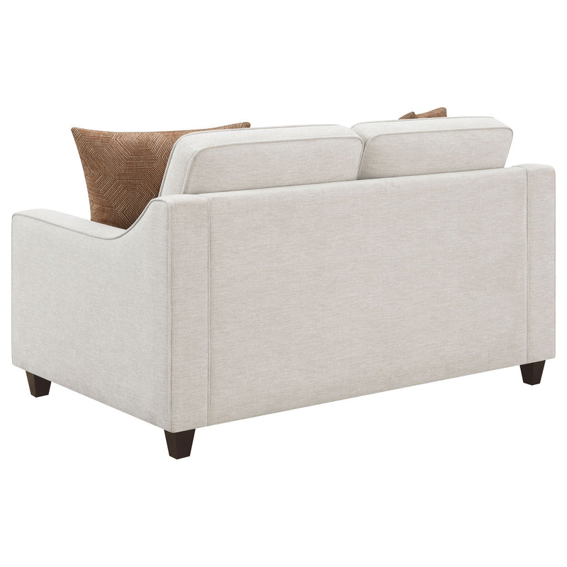 Mahaffey - 2 Piece Track Arm Living Room Set - Beige