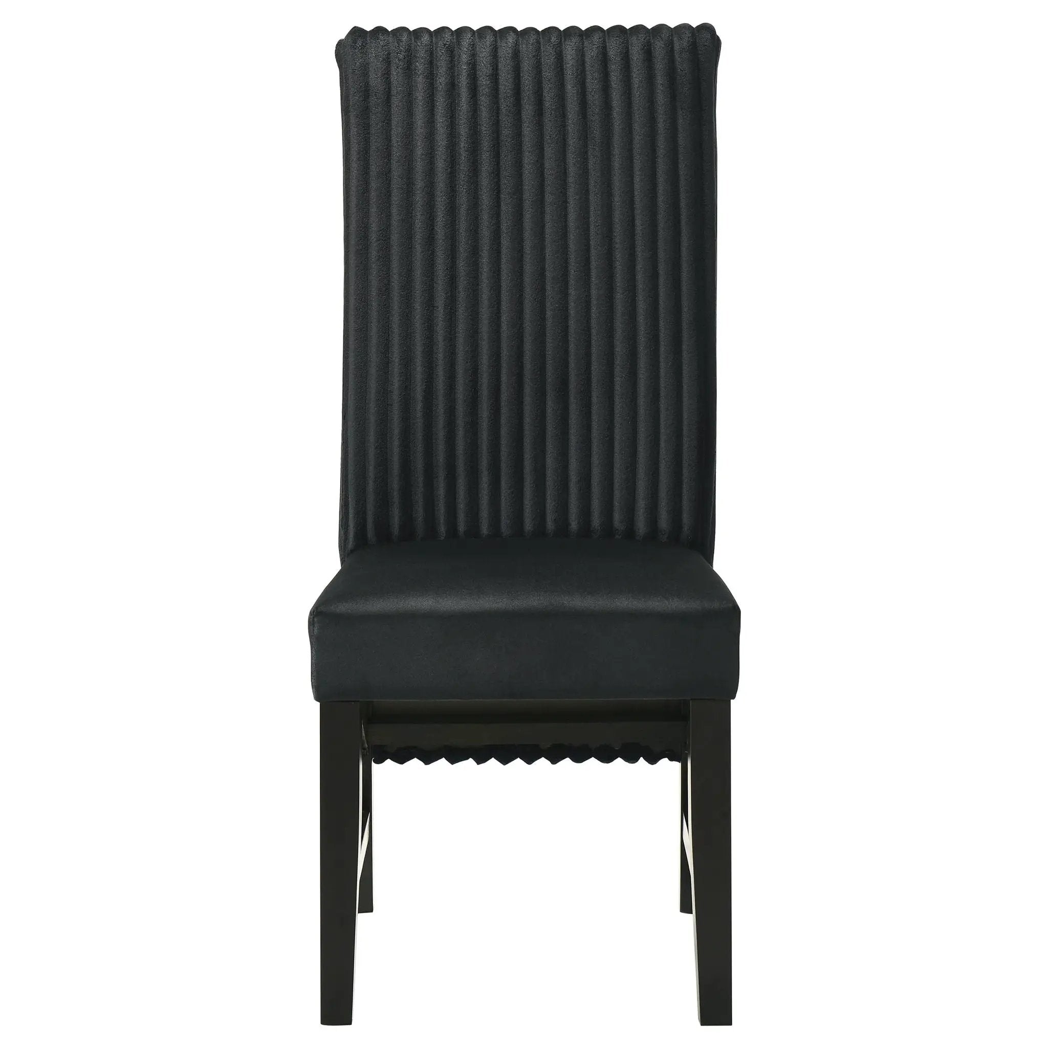 Barrand Upholstered Dining Side Chair Black (Set of 2) by Unique Piece Furniture