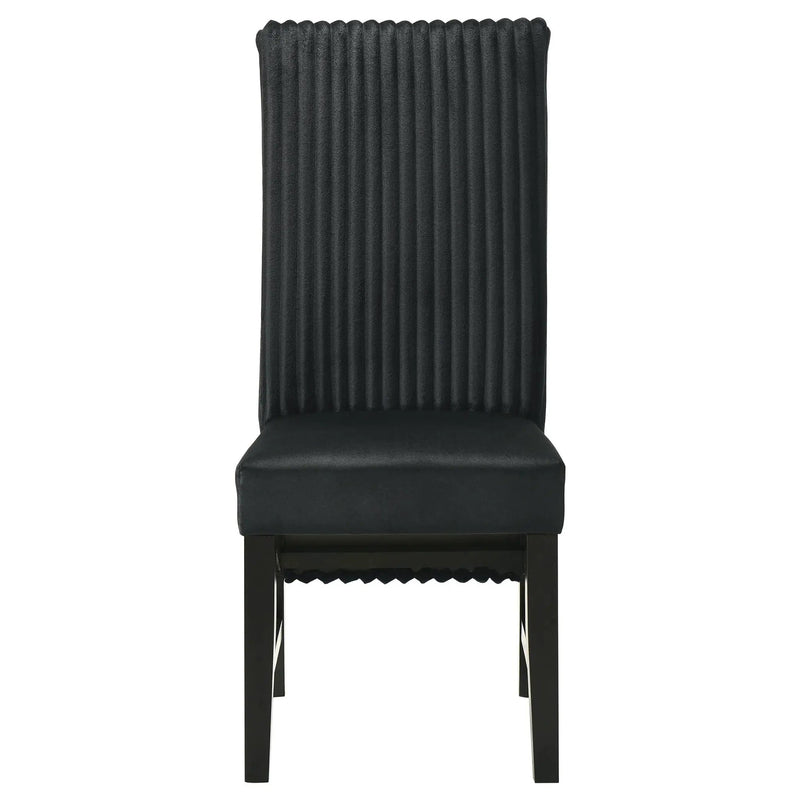 Barrand Upholstered Dining Side Chair Black (Set of 2) by Unique Piece Furniture