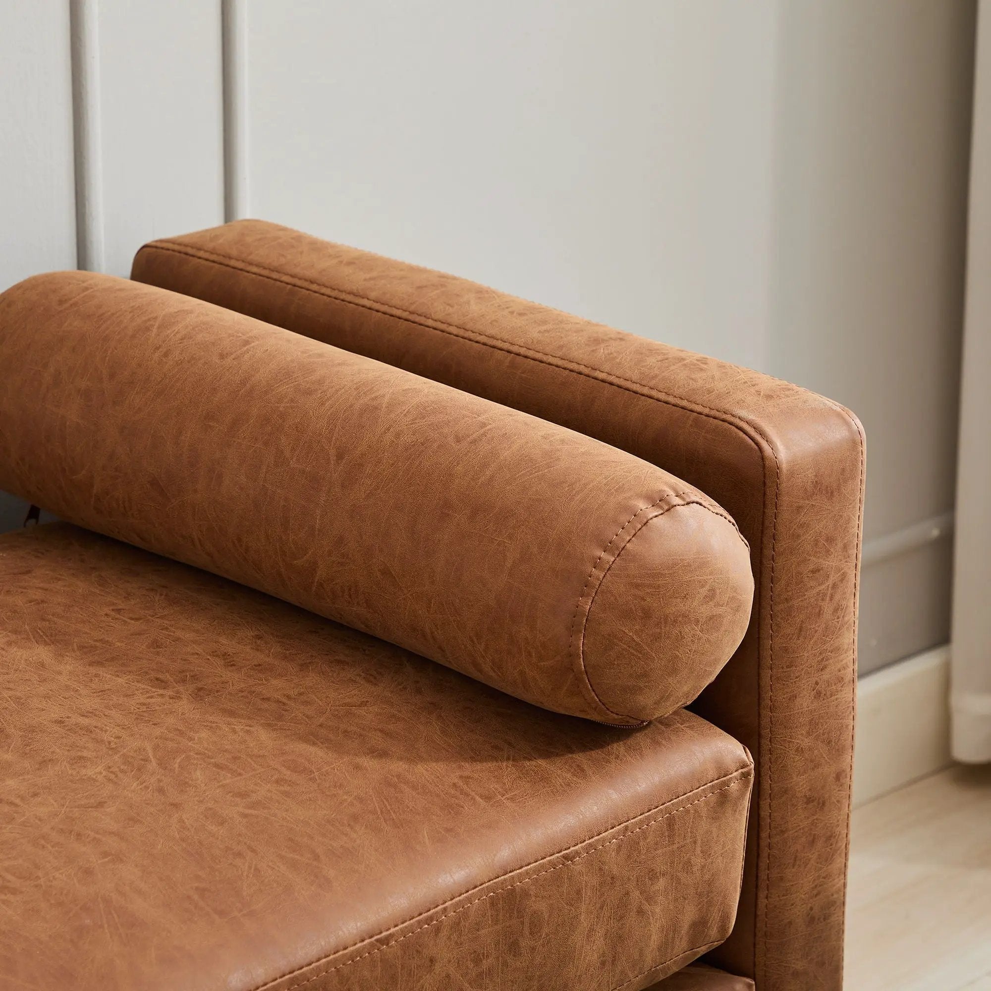 Elegant Upholstered Bench Daybed Ottoman With Bolster Pillows by HouseOfZazla