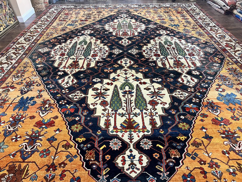 Antique Persian Bakhtiari Rug 14x19 – Rare Palace Size Carpet by Jewel Rugs