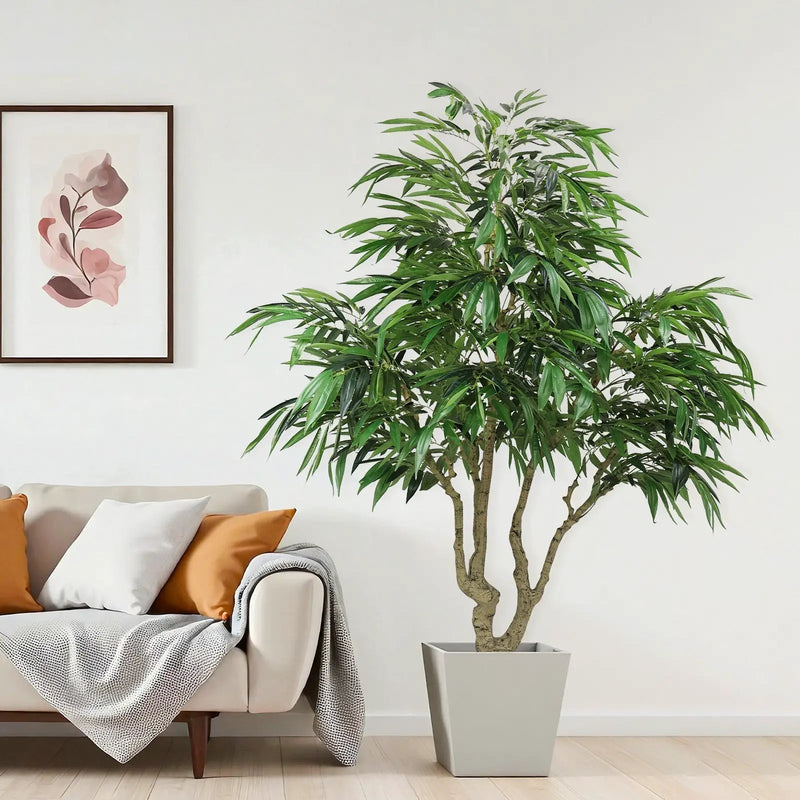 7FT Artificial Willow Tree Indoor Faux Greenery Plant by HouseOfZazla