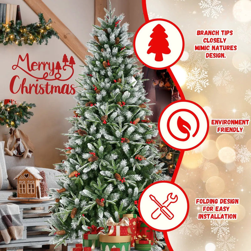 8Ft Christmas Tree with 2850 Tips by HouseOfZazla