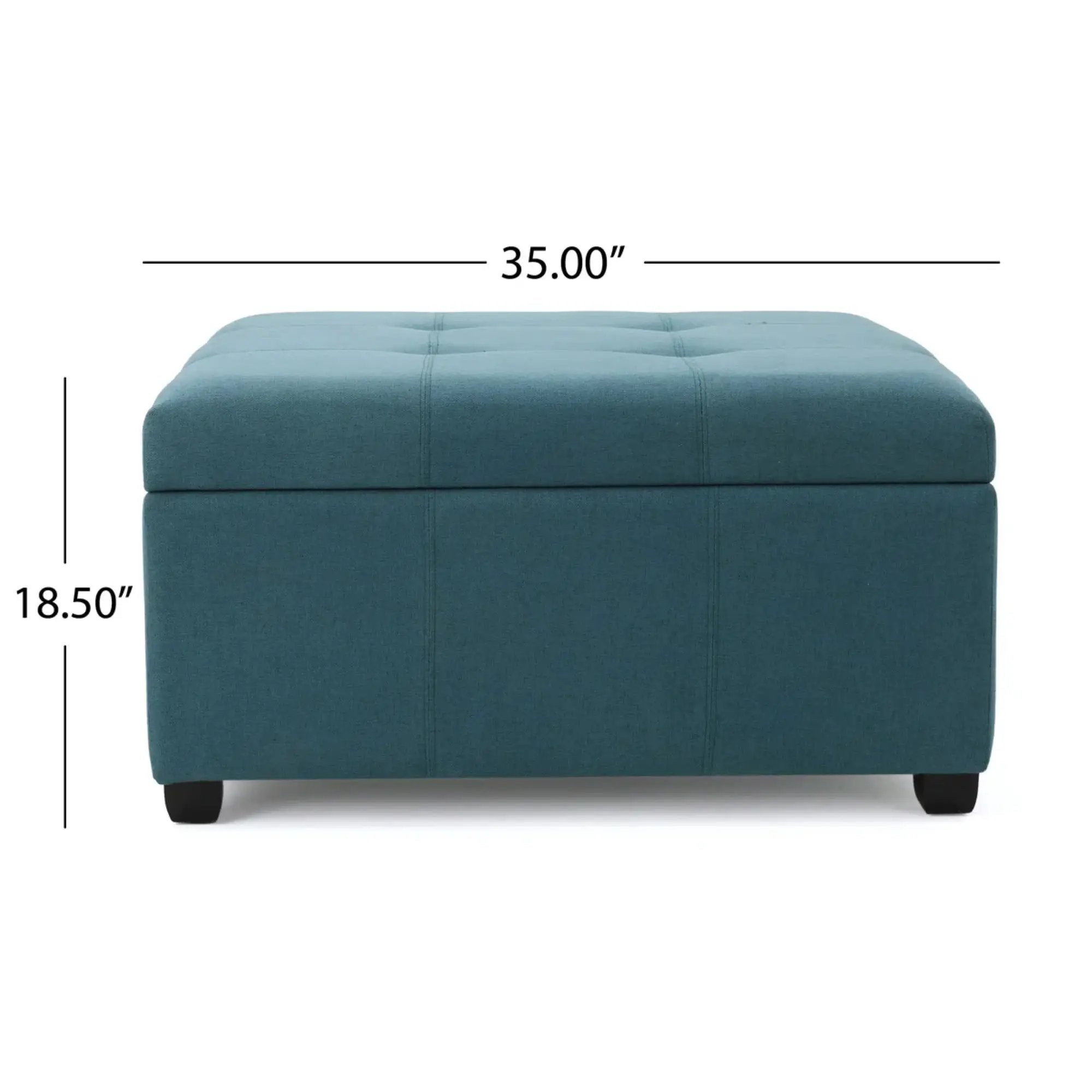 Tufted Square Storage Ottoman, Dark by HouseOfZazla
