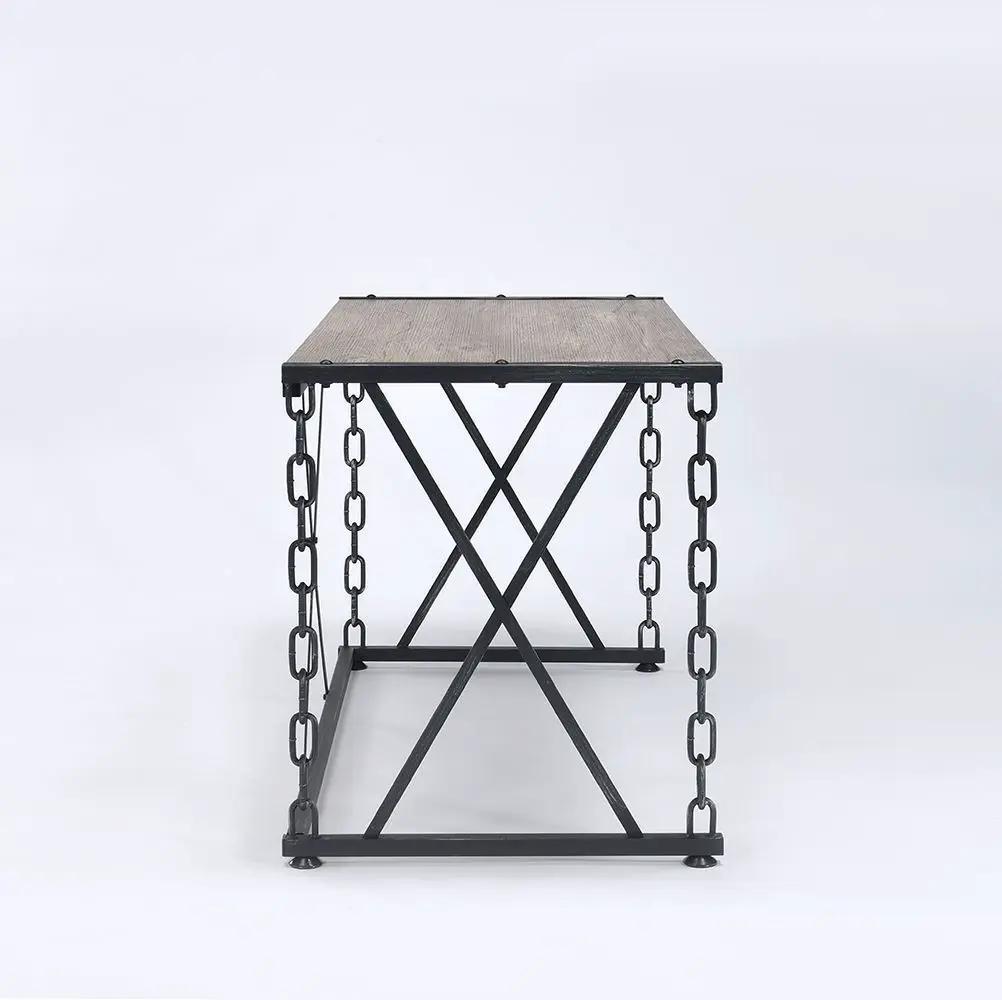 Jodie - Console Table - Rustic Oak / Antique Black by Unique Piece Furniture