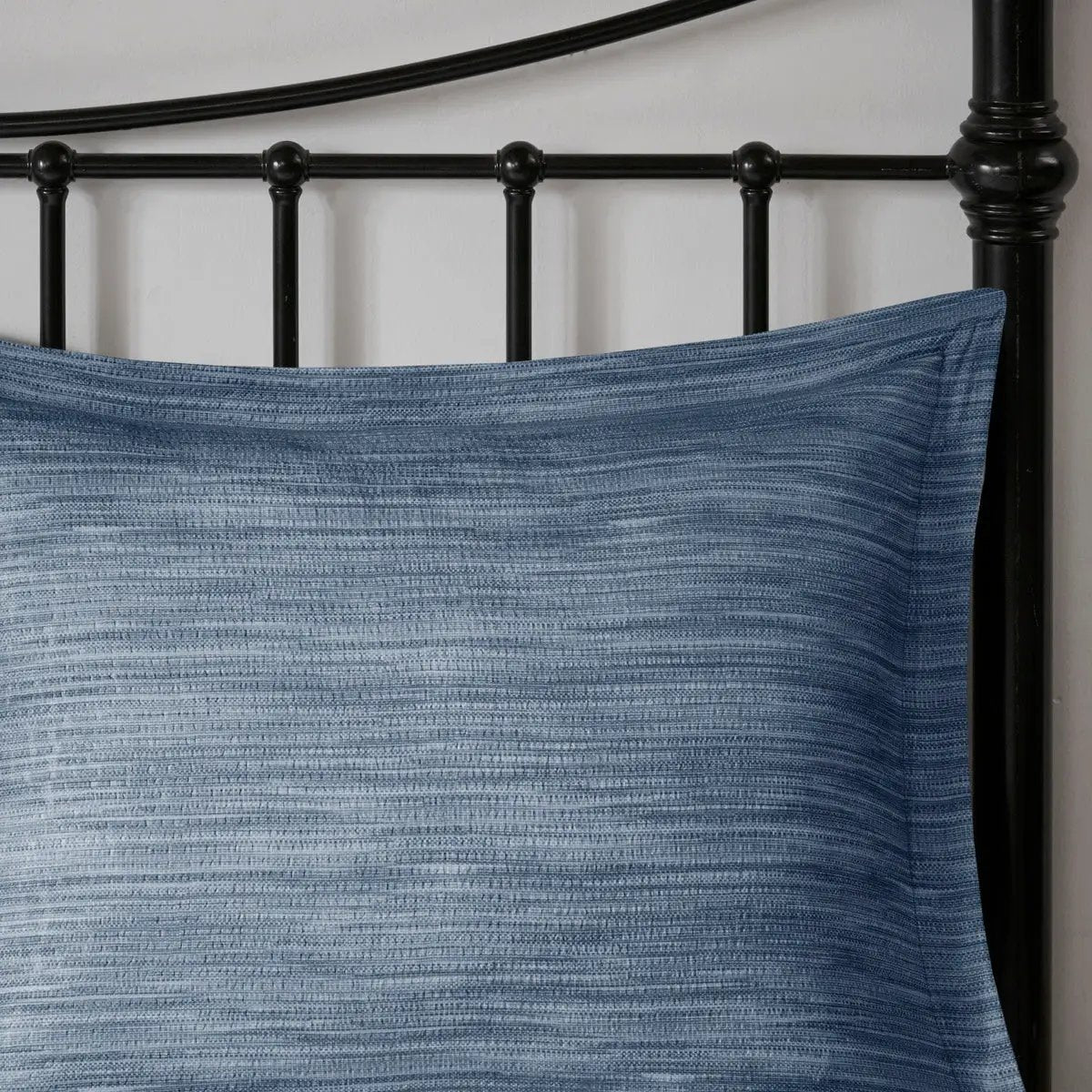 7 Piece Printed Seersucker Comforter Set Navy Queen by HouseOfZazla