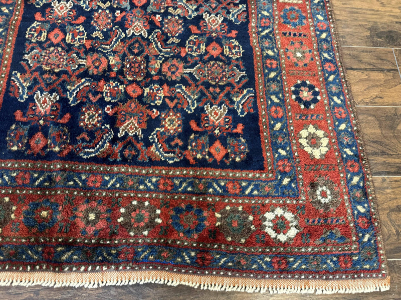 Antique Persian Tribal Rug 4x6, Kurdish Rug by Jewel Rugs