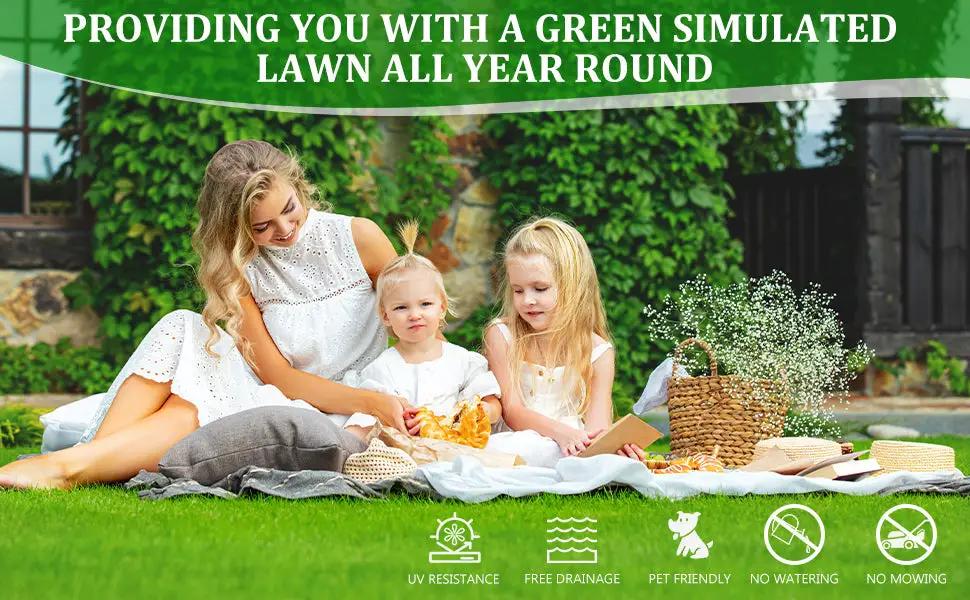 6.5FT X 33FT Outdoor Artificial Grass Runner Rug by HouseOfZazla