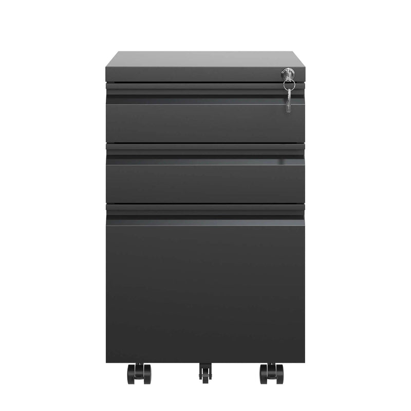 Metal Drawer Mobile File Cabinet With Lock For Home Office Organizer by Unique Piece Furniture