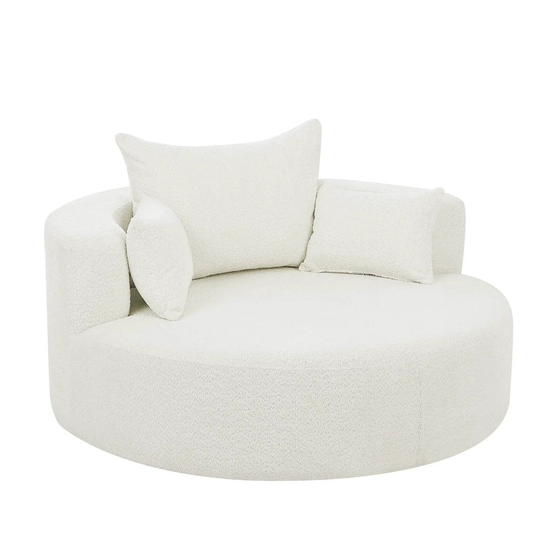 360° Swivel Chair Accent Barrel Chair With Removable Pillows by HouseOfZazla
