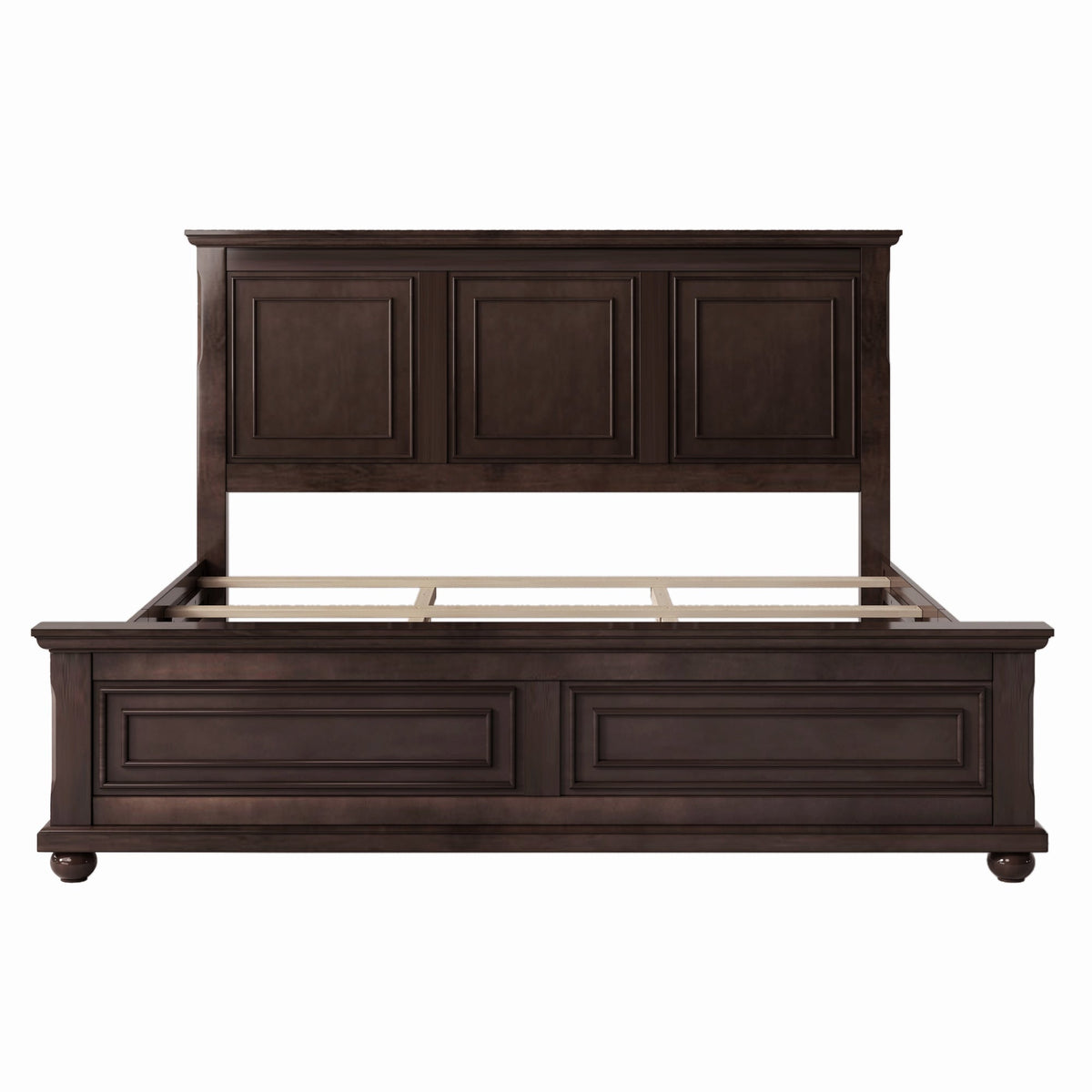 Traditional Town and Country Style Pinewood Vintage Tall Headboard King Bed Frame, photo 7 of 8