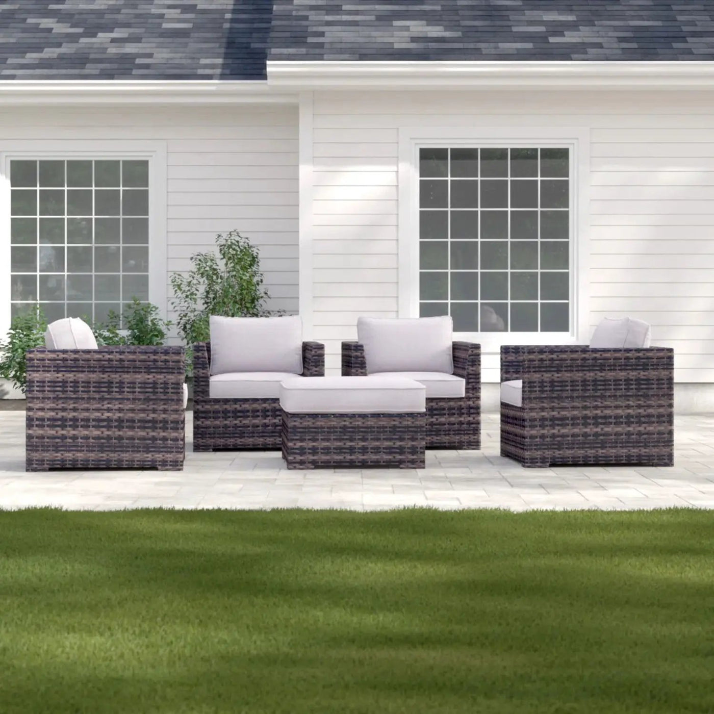 Outdoor Patio Chair Set For Patio With Foam Cushions by Unique Piece Furniture