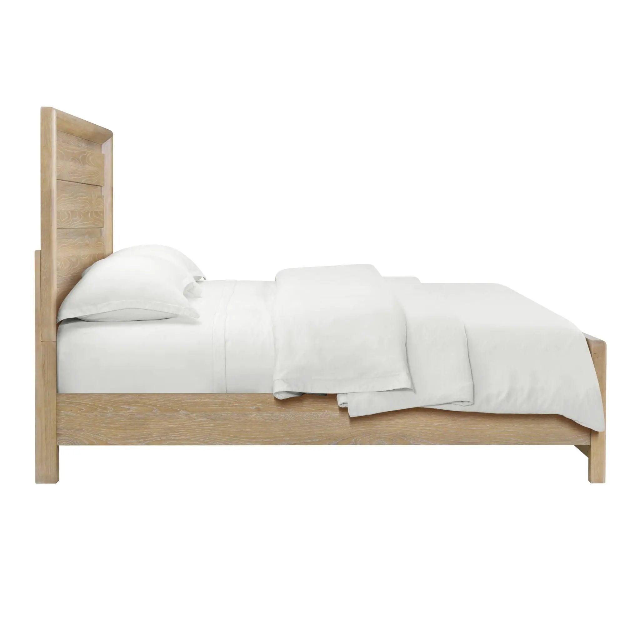 Panel Bed Frame With Unique Headboard And Included Slats by HouseOfZazla