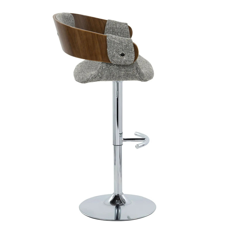 Elisa - Mid Century Modern Adjustable Barstool With Swivel With Rounded T Footrest (Set of 2) by Unique Piece Furniture
