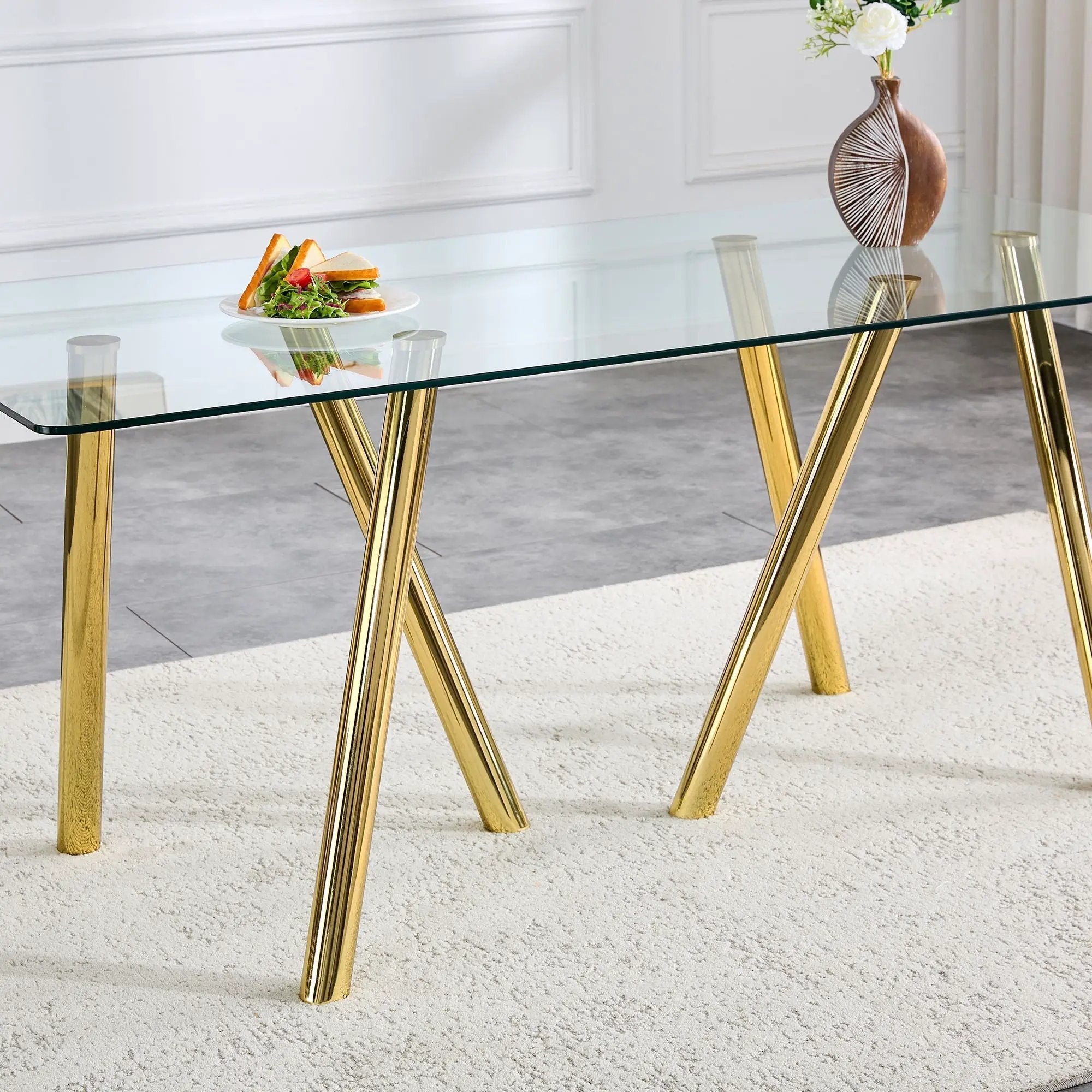 Dining Table With Transparent Surface by Unique Piece Furniture