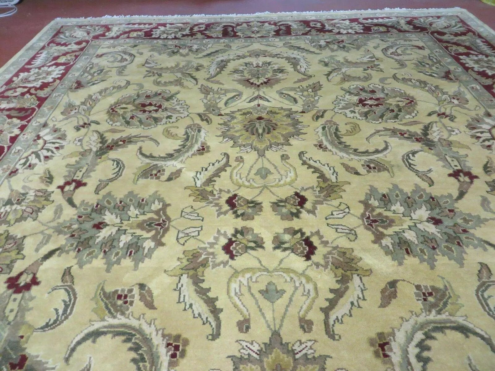 9' X 12' Vintage Handmade India Oriental Jaipur Quality Tea Wash Hand Knotted by Jewel Rugs
