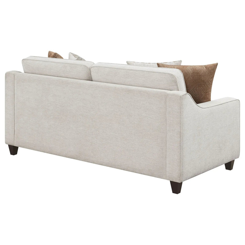 Christine Upholstered Sloped Arm Sofa Beige by Unique Piece Furniture