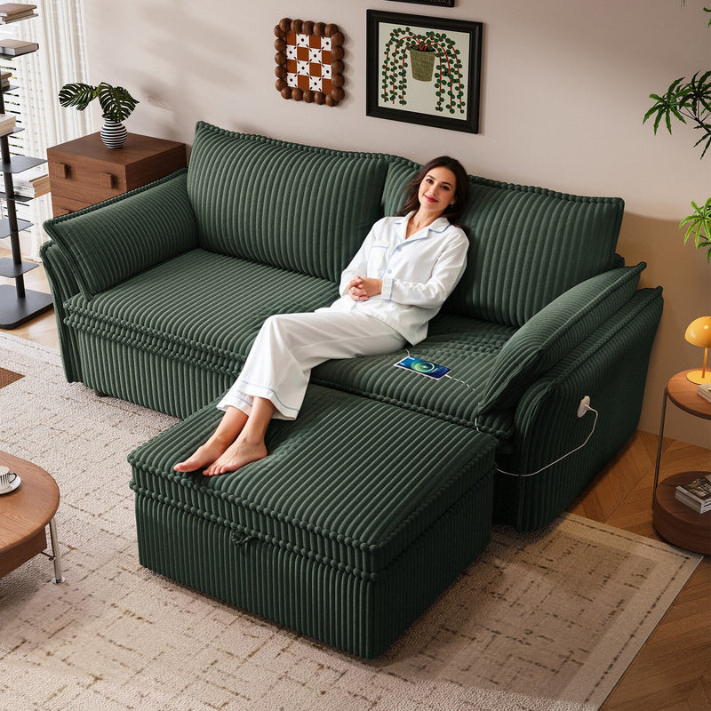 Multi-Functional 85-Inch Convertible Sofa Bed by HouseOfZazla