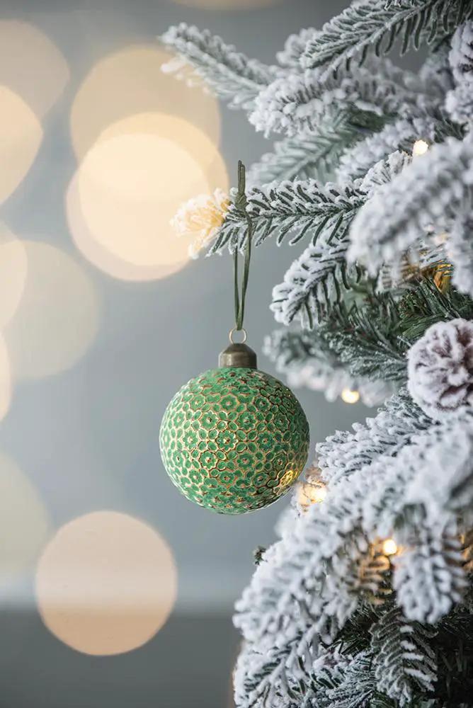 Christmas Ball Ornaments, Glass Decorative Hanging Ball Christmas Tree Ornaments For Holiday Party Decorations by Unique Piece Furniture