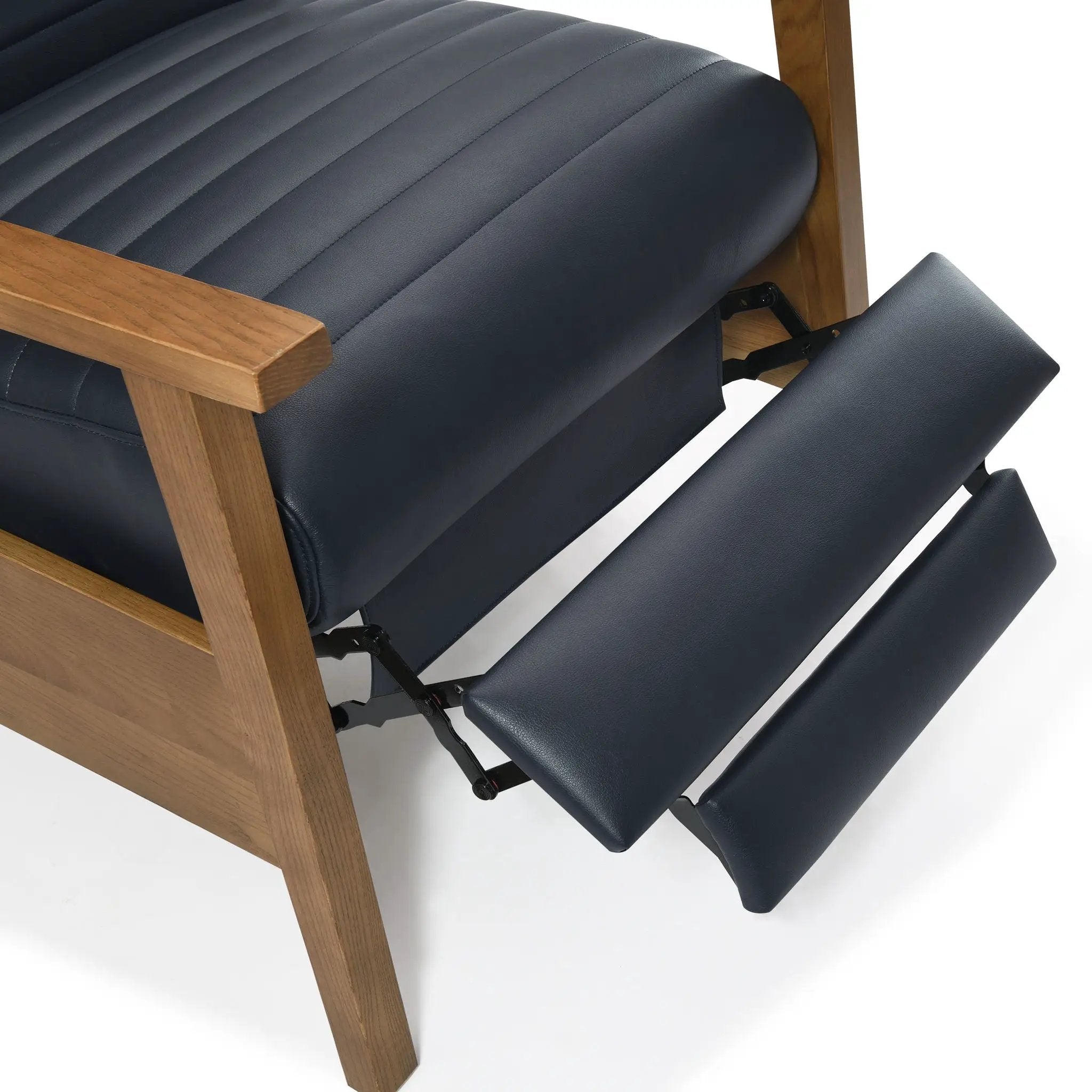 Asher - Modern Push Back Recliner With Wood Arms by HouseOfZazla