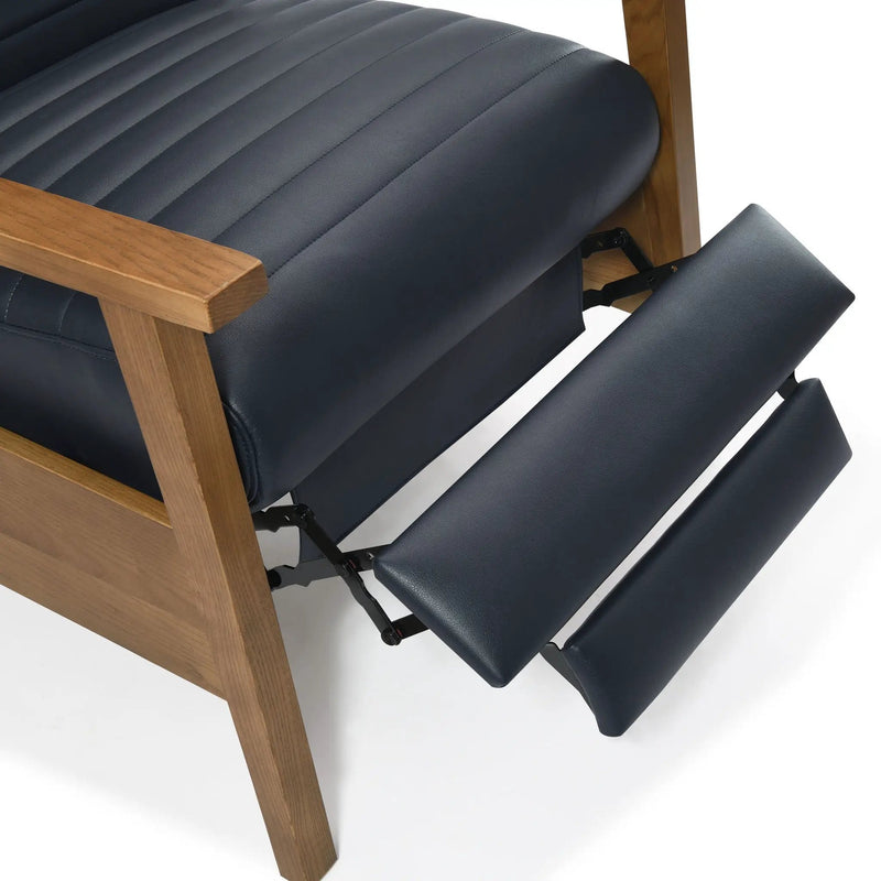 Asher - Modern Push Back Recliner With Wood Arms by HouseOfZazla