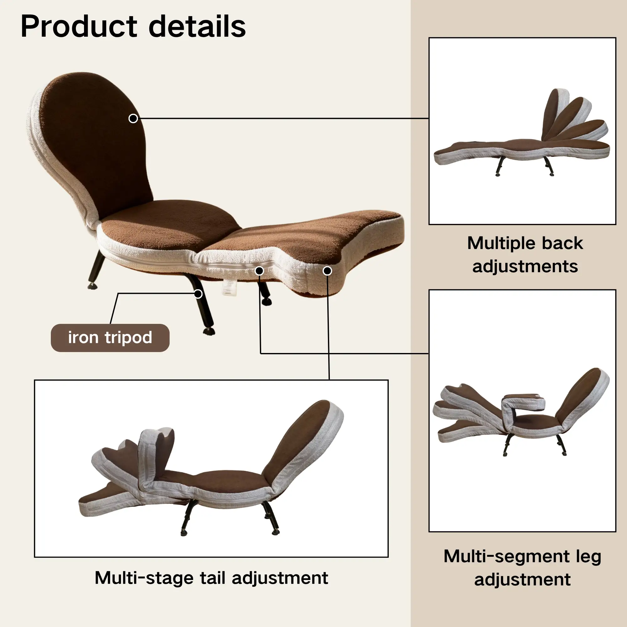 Multi-Functional Foldable Lazy Sofa Chair by HouseOfZazla