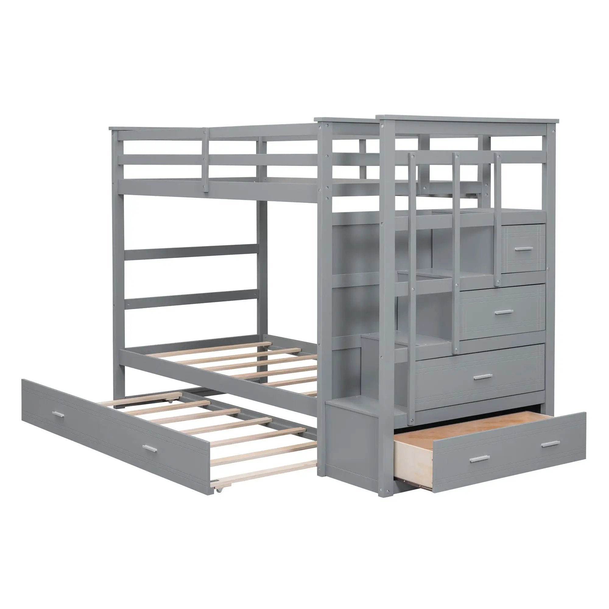 Bunk Bed With Trundle And Staircase by Unique Piece Furniture