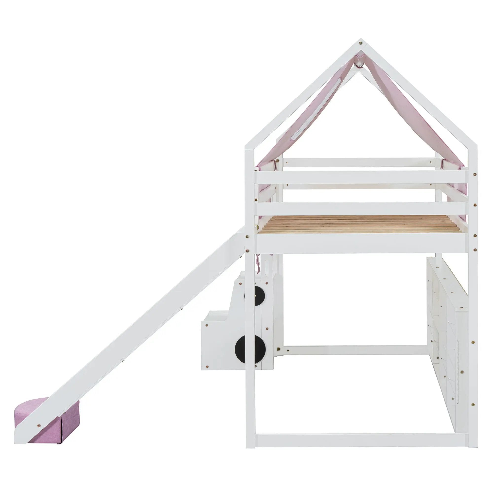 Loft Bed With House Shaped Frame And Tent by HouseOfZazla