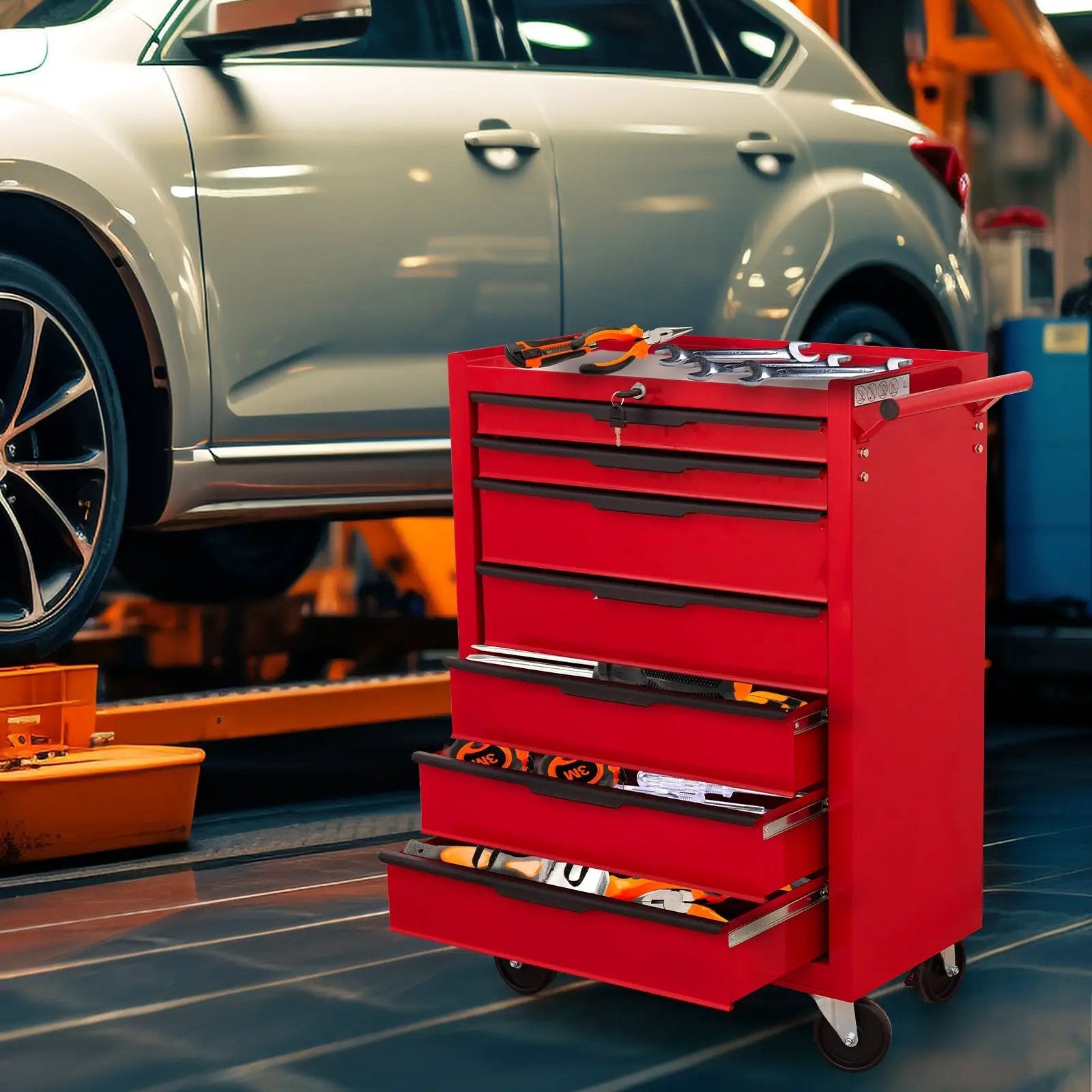 7-Drawer Rolling Tool Chest Cabinet by HouseOfZazla