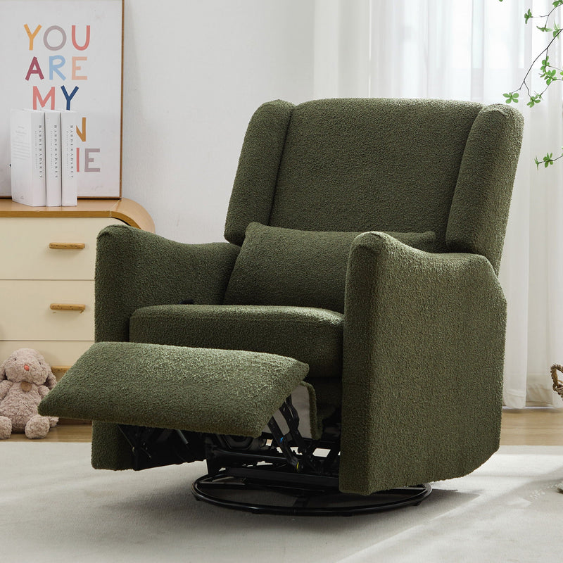 Wide Wingback Swivel Glider Rocker Recliner Chair by HouseOfZazla