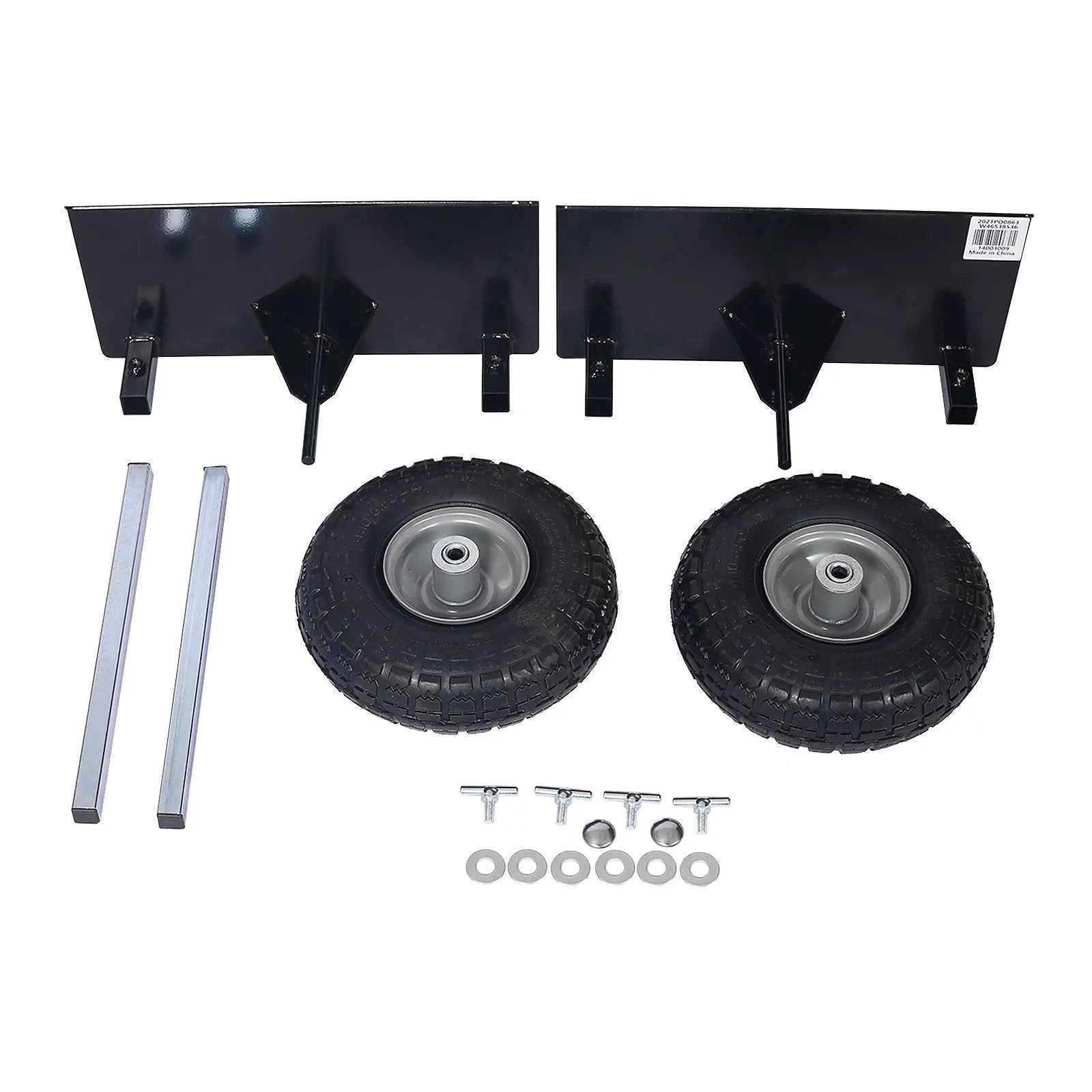 Heavy Duty 600Lb Panel Dolly With 10In. Pneumatic Wheels Alloy Steel - Black by HouseOfZazla