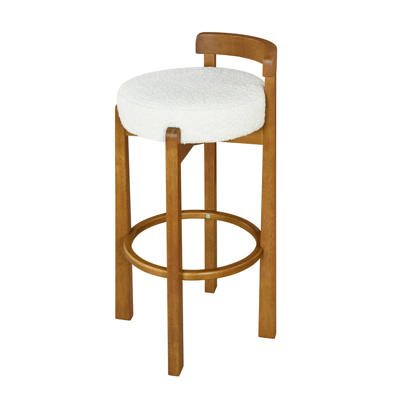 Elise Indoor Wooden Low Back Barstool by HouseOfZazla