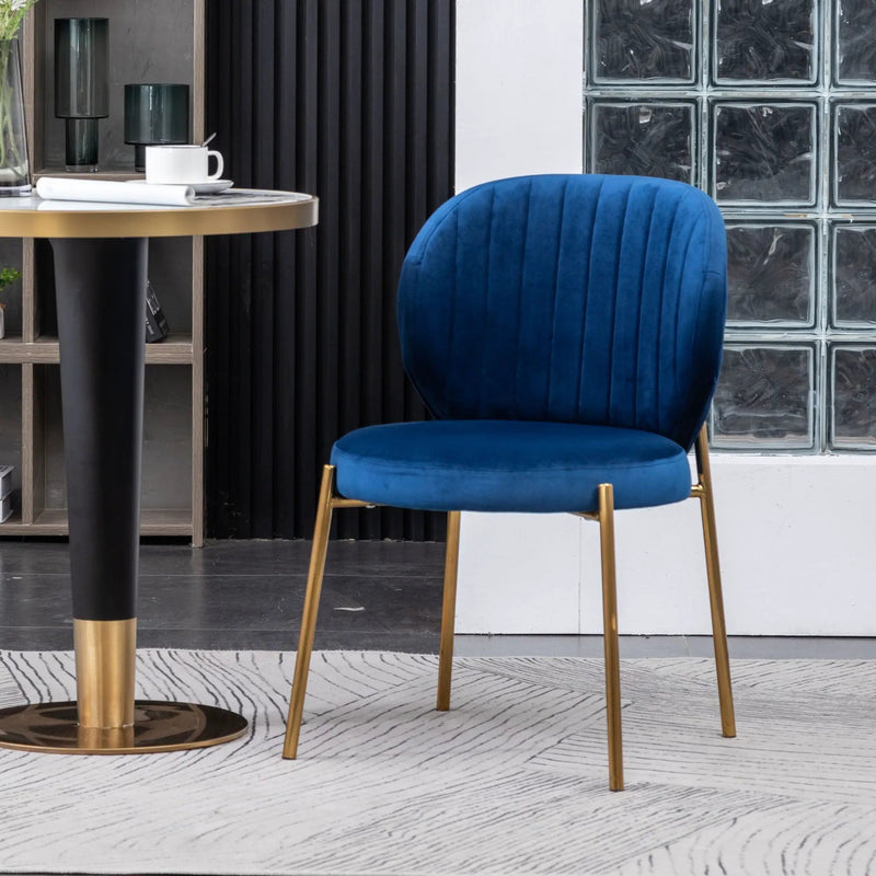Amoa - Contemporary Velvet Upholstery Dining Chair - Blue by Unique Piece Furniture