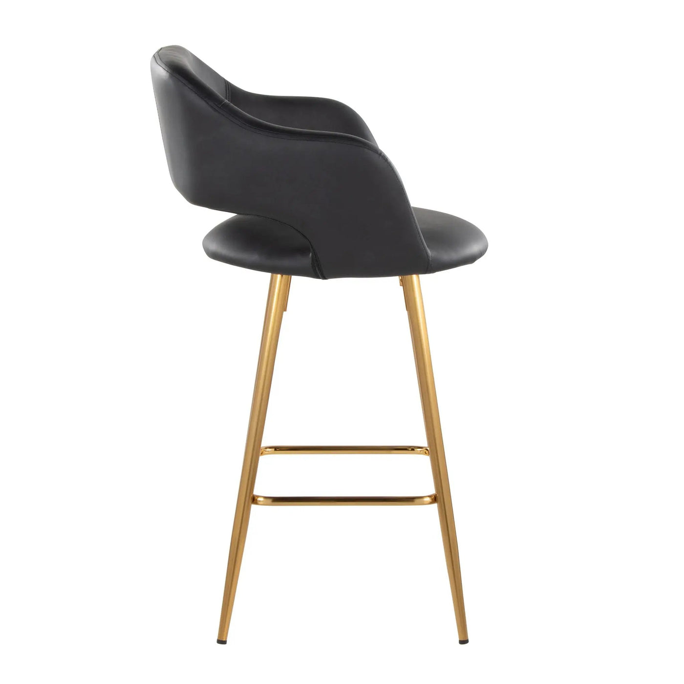 Margarite - Contemporary Fixed Height Counter Stool With Footrest (Set of 2) With Square by HouseOfZazla