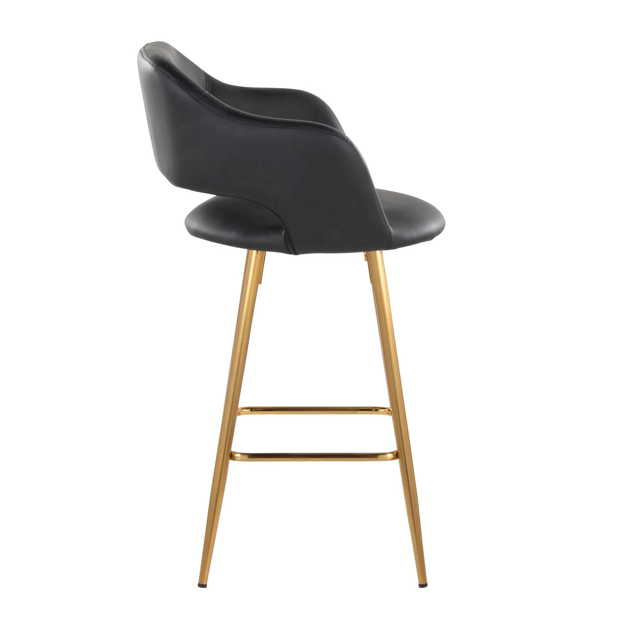 Margarite - Contemporary Fixed Height Counter Stool With Footrest (Set of 2) With Square by Unique Piece Furniture