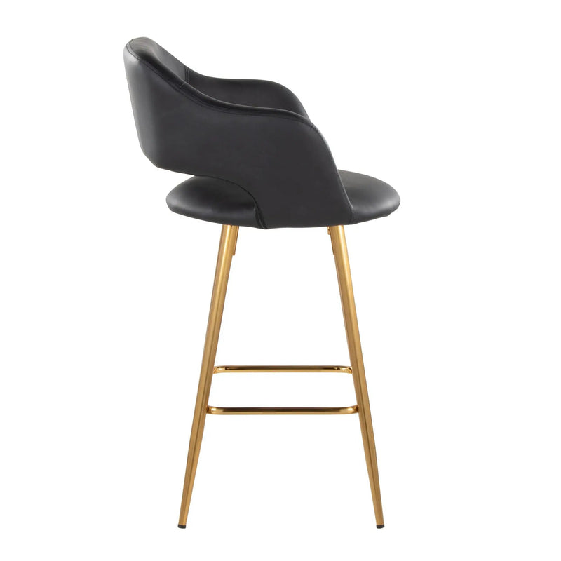 Margarite - Contemporary Fixed Height Counter Stool With Footrest (Set of 2) With Square by Unique Piece Furniture