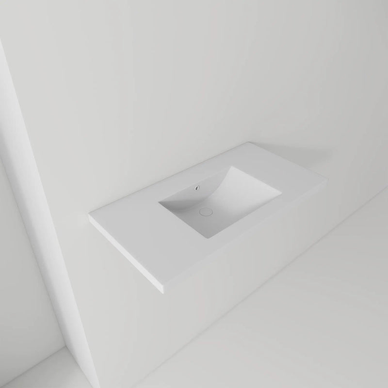 36" Ceramic Basin Sink, 0.8" Ultra-Thin Profile by HouseOfZazla