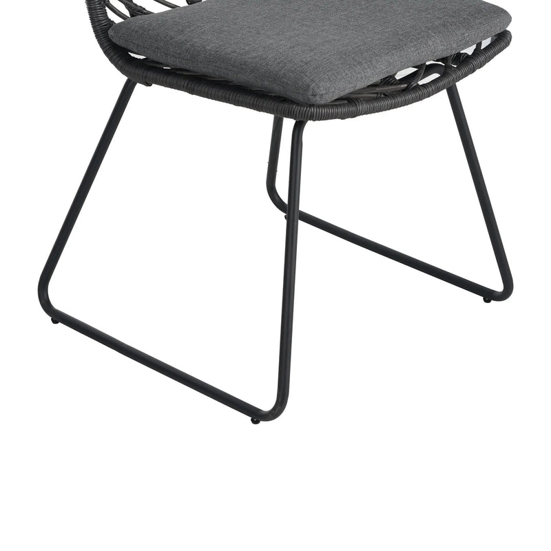 DEJA Chair 2PCS with 2 Cushions, Gray by HouseOfZazla