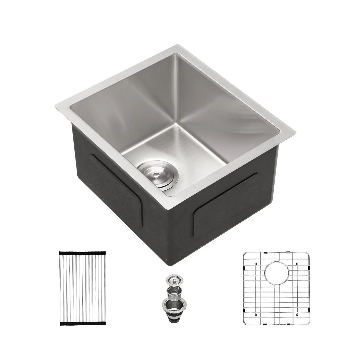 Modern Style Undermount Sink With Stainless Steel, Deep Single Bowl by HouseOfZazla