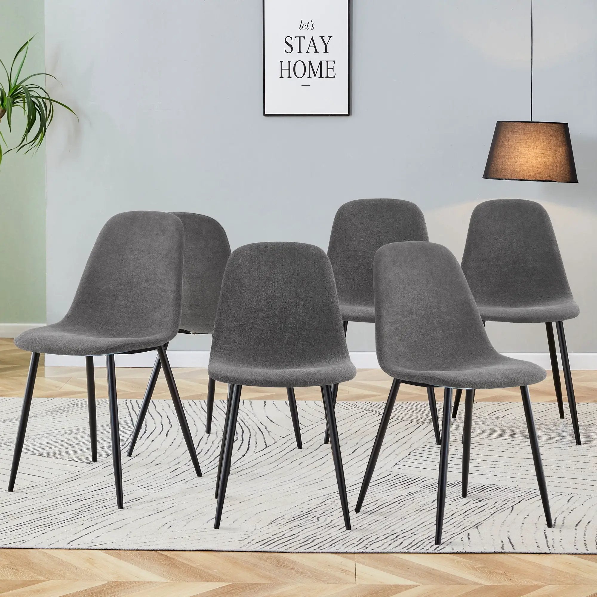 Modern Medieval Style Cushioned Side Chairs Set With Metal Legs For Kitchens by Unique Piece Furniture