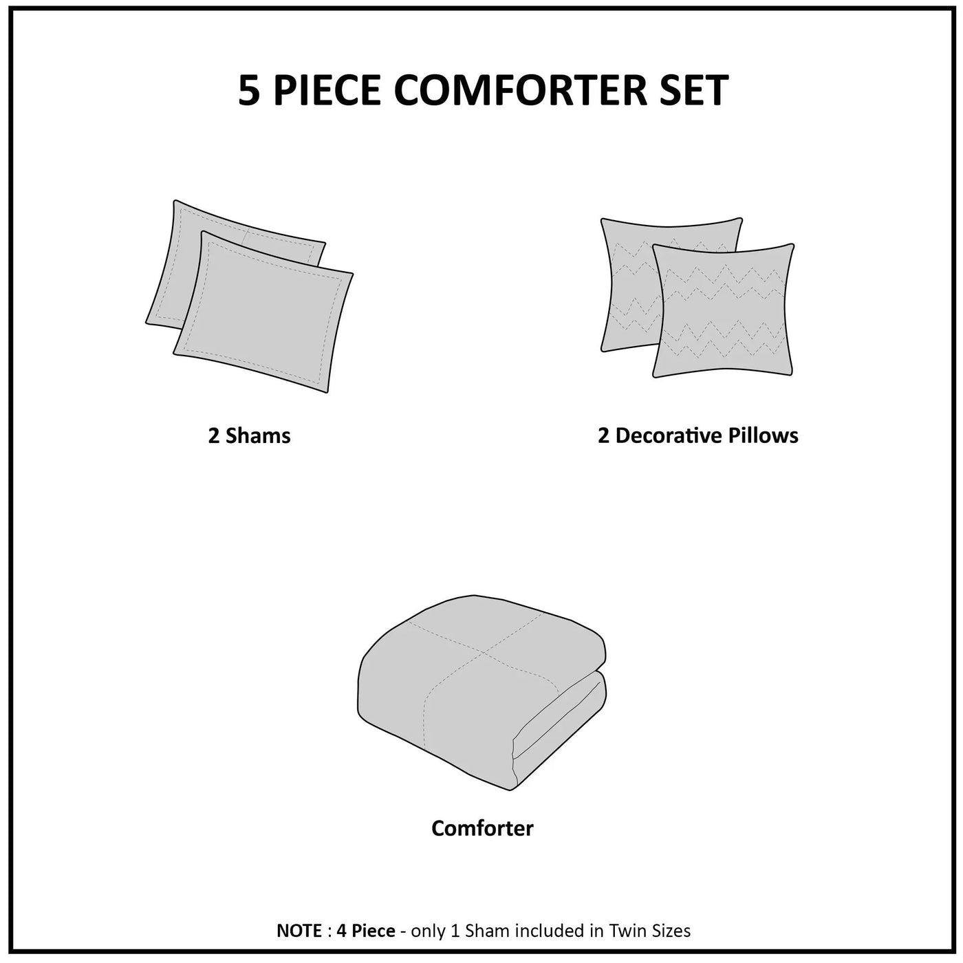 5-Piece King/Cal King 100% Polyester Brushed Printed Comforter Set by HouseOfZazla