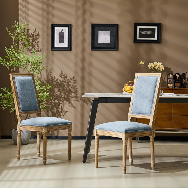 French Country Style Dining Chair With Upholstered Seating And Fluted Legs by HouseOfZazla